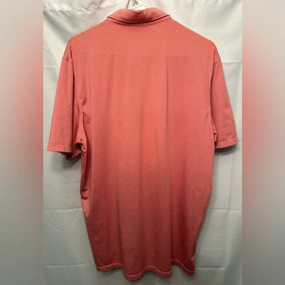 Greyson Golf Polo Shirt Men’s XL Red Pink Striped Performance Stretch - Picture 5 of 7